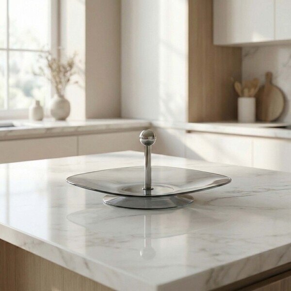 1704228027937.jpg GLASS FRUIT TRAY W/STAND-24.5X15CM - الصورة 1