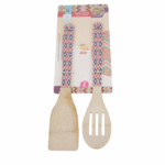 2-PIECE WOODEN UTENSIL SET WITH HR PATTERN