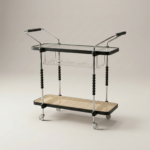 12PCS GLASS TEA CUP SET-SILVER-190CC