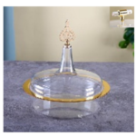 ACRYLIC ROUND DATE BOWL W/COVER-GOLDEN