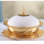 9.5 DATE BOWL W/COVER GOLDEN
