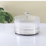 DATE BOWL W/COVER -24X24X14-SILVER