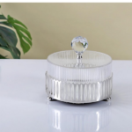 DATE BOWL W/COVER -16.5X16.5X10-SILVER