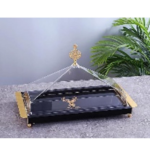 WOODEN CAKE TRAY WITH COVER