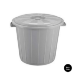 25LT PLASTIC ROUND BUCKET W/COVER