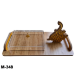 WOODEN TRAY W/ACRYLIC BOX (EID MUBARAK)