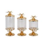 GLASS STORAGE JAR -15X12.5X28.5CM