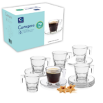 CARTAGENA 12PCS ESPRESSO CUP & 8PCS SAUCER SET-70ML*6+SAUCER