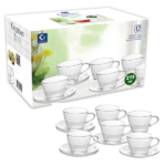 KINGSTOWN 12PCS CUP & SAUCER SET-215ML*6CUP+SAUCER