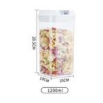 PLASTIC STORAGE CONTAINER-10X10X20.5CM