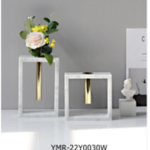 MARBLE CANDLE HOLDER -GOLD-13X5X20CM
