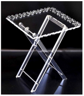 ⁦4 PCS ACRYLIC FOLDING TABLE SET-430X430X450MM⁩ - الصورة ⁦1⁩