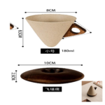 COFFEE CUP WITH WOODEN STAND-250ML