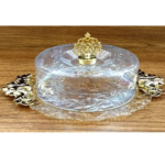 GLASS CAKE TRAY W/COVER