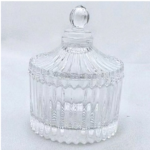 GLASS CANDY JAR WITH LID-T65MM*H90MM/V85ML