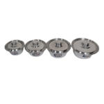 4PCS ALUMINIUM POT W/COVER-16/22CM