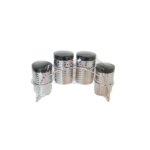 4PCS S/STEEL JAR W/STAND SET