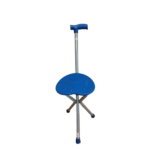 CRUTCH WITH FOLDING CHAIR