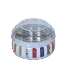 S/STEEL DISH/TRAY W/ACRYLIC LID-14CM