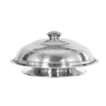 S/STEEL KOOZY SERVING PLATTER W/RICE GRAIN ENGRAVED BASE-60CM