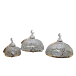 IRON ROUND CAKE TRAY W/ACRYLIC COVER