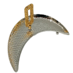 S/STEEL MOON SHAPED FRUIT TRAY-35*12.5CM-1*4