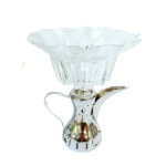 GLASS FRUIT BOWL WITH DALLAH STAND-21.5*21.5*26.5CM