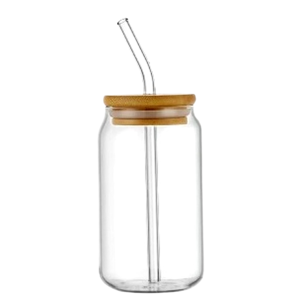 1012480000971.png GLASS JUICE CUP W/STRAW-350ML - Image 1