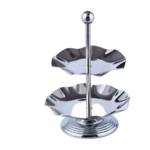 S/STEEL 2 TIER CAKE TRAY W/STAND-(17+19.5)*28.5