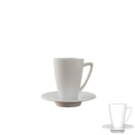 SINGLE CERAMIC CUP W/SAUCER SET-7*7*7CM/12.5*12.5*1.5CM