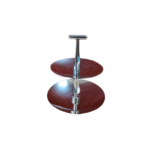 ROUND TWO-TIER NUT/SNACK STAND