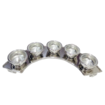 5 PCS NUTS SERVING TRAY WITH MOON SHAPED STAND-BIG