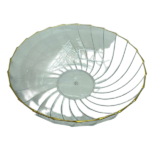 PLASTIC ROUND FRUIT BOWL GOLDEN DESIGN-24X7CM