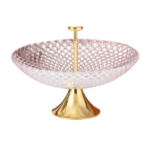 GLASS FRUIT BOWL W/STAND-26.5X18