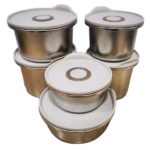 S/STEEL BOWL W/COVER-300ML