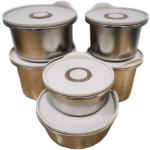 S/STEEL BOWL W/COVER-450ML