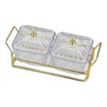 2-PCS ACRYLIC CANDY BOWL W/HOLDER SET