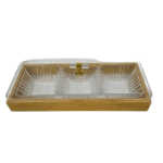 3 PCS BOWL+TRAY W/COVER SET-37X14.5X7CM