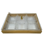 6 PCS BOWL+TRAY W/COVER-37X25.5X7CM