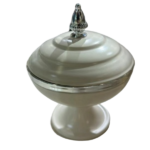 S/STEEL STAND FRUIT BOWL W/COVER 15X15X25CM