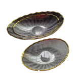 OVAL GLASS BOWL-23X12.5