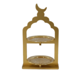 2-TIER RAMADAN DESSERT PLATE W/STAND-19.6X7.5X33.8CM