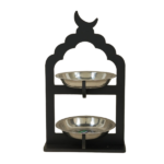 2-TIER RAMADAN DESSERT PLATE W/STAND-23.7X9.5X39.5CM