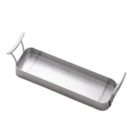 METAL HANDLE RECT. TRAY-SILVER