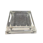 ACRYLIC SQUARE TRAY W/HANDLE-30X30X4CM