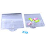 ACRYLIC TRAY W/STAND-18X18X12