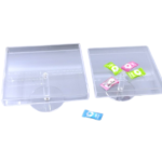 ACRYLIC TRAY W/STAND-16X16X11