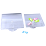 ACRYLIC TRAY W/STAND-12X12X7