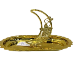OVAL GOLDEN TRAY -24X13X12