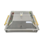 ACRYLIC TRAY W/COVER-27X27CM